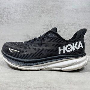 Hoka One One Clifton 9 Running Shoes - Men's Size 10.5 2E Wide - Black